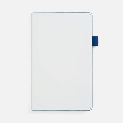 Ежедневник White Shall, недатированный, бело-синий (Синий)