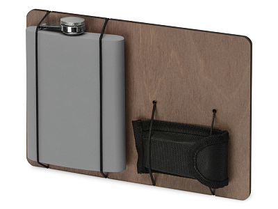 Подарочный набор с флягой и мультитулом Путешественник (Светло-серый, серебристый, черный, коричневый) Подарочный набор с флягой и мультитулом Путешественник (Светло-серый, серебристый, черный, коричневый)