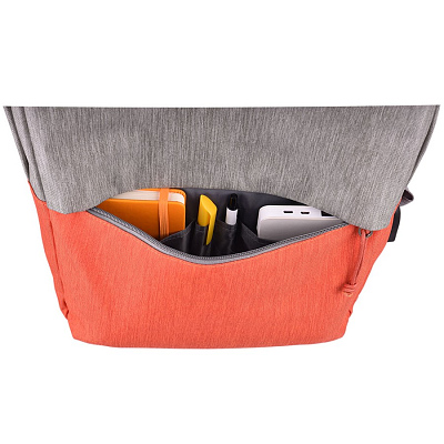 Рюкзак  "Beam", серый/желтый, 44х30х10 см, ткань верха: 100% полиэстер, подкладка: 100% полиэстер