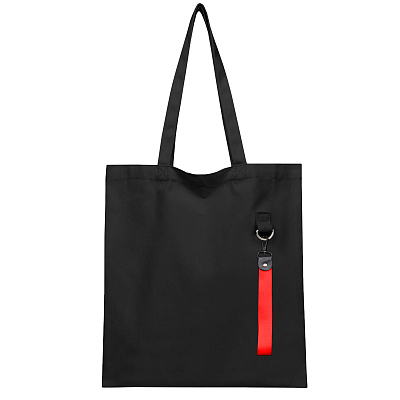 Сумка для покупок LUMISSA 325 г/м² с ремувкой, чёрный/красный