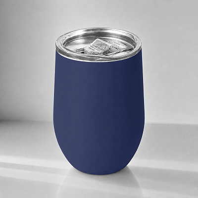Термокружка Vacuum mug C1, soft touch, 370 мл (Тёмно-синий)