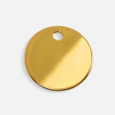 Шильдик металлический Alfa Sirkel  глянцевый (Золотистый)