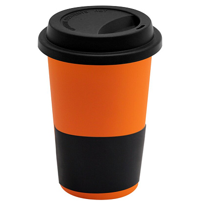 Кружка Magic To Go, оранжевый/чёрный (Оранжевый/черный)