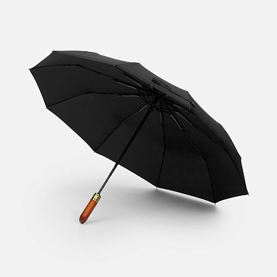 Зонт складной Cloudburst в подарочной упаковке, черный (Чёрный)