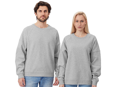 Свитшот оверсайз Paris, унисекс (Серый меланж)