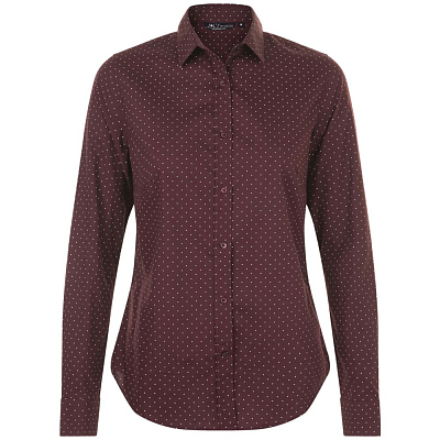Рубашка женская Becker Women, бордовая с белым (Бордовый)