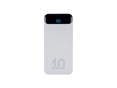 Внешний аккумулятор с дисплеем, 10000 mAh (Белый)