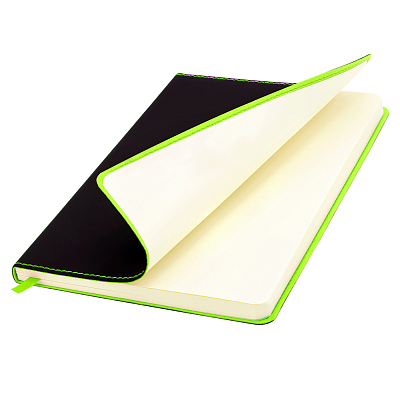 Блокнот A5 Blackjack в мягком переплёте, зелёный (Черно-зеленый)
