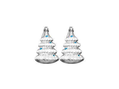 Набор ёлочных украшений Елочки (Серебристый)