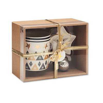 Кружка, мини подставочка, завар (Многоцветный)