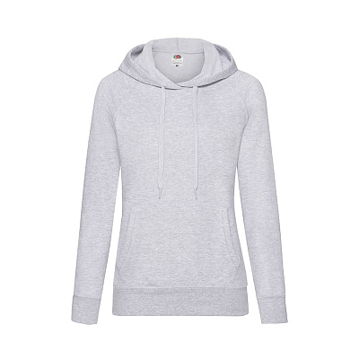 Толстовка женская без начеса LIGHTWEIGH HOODED SWEAT 240 (Серый меланж)