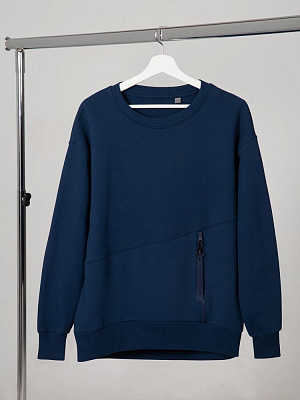 Свитшот унисекс Kosmos 2.0, темно-синий (Тёмно-синий)