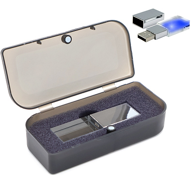 Флешка Moon 16 Гб в футляре  (Синий)