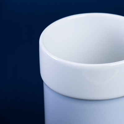 Кружка керамическая Silvia с силиконовой манжетой, белая