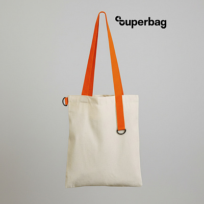 Шоппер Superbag (неокрашенный с оранжевым) (Неокрашенный с оранжевым)