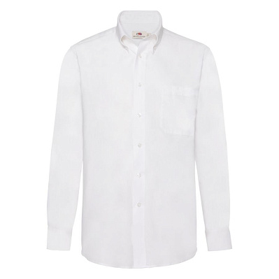 Рубашка мужская LONG SLEEVE OXFORD SHIRT 130 (Белый)
