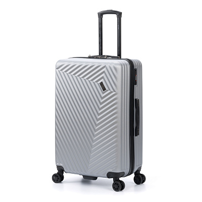 Чемодан TORBER Lama , ABS-пластик, 49 х 29,5 х 77 см, 92 л (Серебристый)