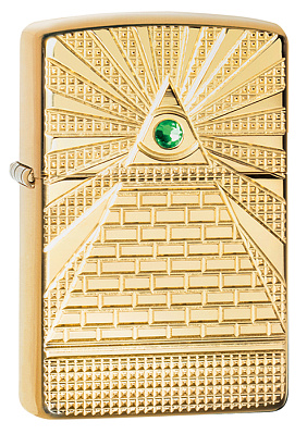 Зажигалка ZIPPO Armor™ с покрытием High Polish Brass латунь/сталь золотистая 38x13x57 мм