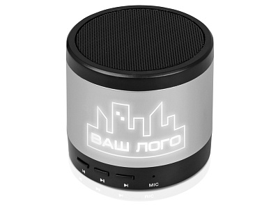 Портативная колонка Ring neon с подсветкой корпуса (Черный/серебристый)