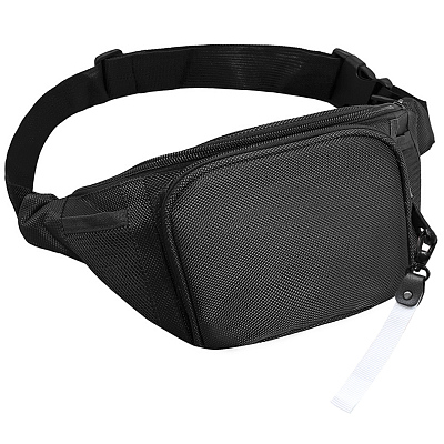 Поясная сумка SPLIT TO GO, Чёрный/Белый (Черный/белый)