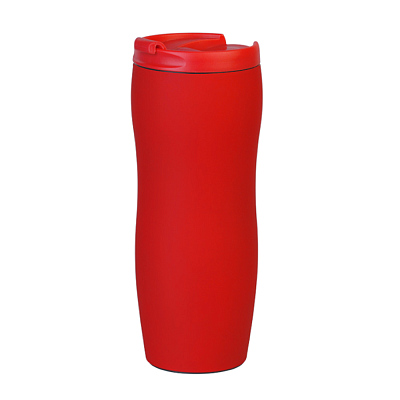 Термокружка с двойной стенкой Softoccino, красная-S (Красный)