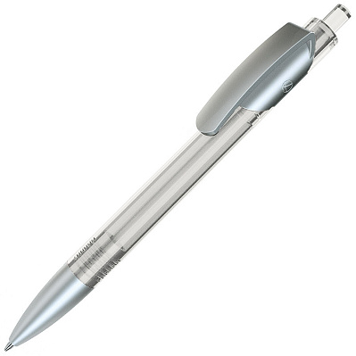 Ручка шариковая TRIS LX SAT (Прозрачный белый, серебристый)