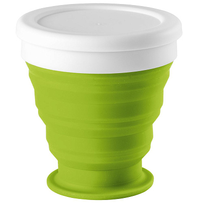 Складной стакан с крышкой Astrada  (Зеленое яблоко)