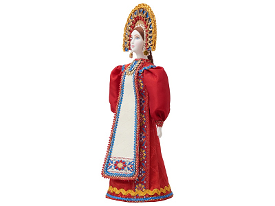 Подарочный набор: кукла фарфоровая, чай Малина с мятой