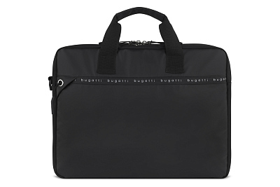 Портфель мужской BUGATTI Blanc Delight, чёрный, нейлон RPET600D/тарпаулин/полиэстер, 40х10х29 см