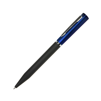 Ручка шариковая M1, пластик, металл, покрытие soft touch (Черный, синий)