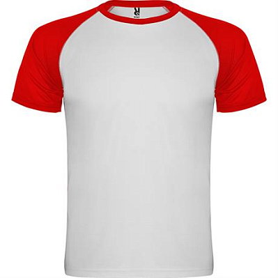 Спортивная футболка INDIANAPOLIS мужская, БЕЛЫЙ/КРАСНЫЙ 2XL (Белый/красный)