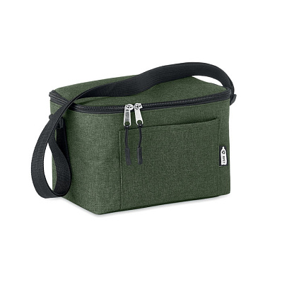 600D RPET Cooler bag for cans (Темно-зеленый)