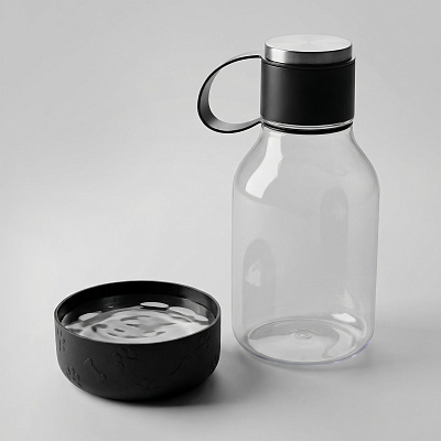 Бутылка для воды 2-в-1 Dog Bowl Bottle со съемной миской для питомцев, 1500 мл (Чёрный) Бутылка для воды 2-в-1 Dog Bowl Bottle со съемной миской для питомцев, 1500 мл (Чёрный)