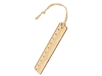 Закладка с линейкой из бамбука Bookmark (Натуральный)