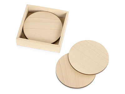 Набор круглых костеров на подставке Drink (Натуральный) Набор круглых костеров на подставке Drink (Натуральный)