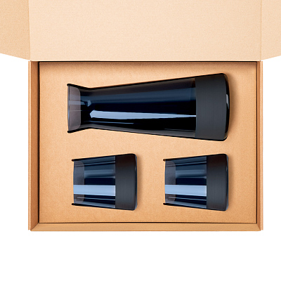 Подарочный набор декантер + 2 стакана, Сапфир (Sapphire) синий