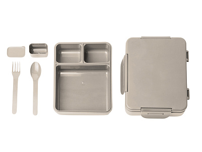 Ланч-бокс КОМИКС с тремя отделениями (Бежевый)