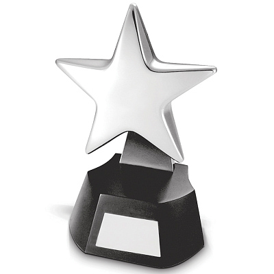 Стела  "Звезда" (Серебристый, черный)
