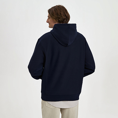 Худи релакс унисекс Адвенче (Adventure), темно-синий