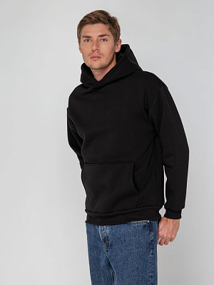 Худи унисекс оверсайз Full Swing, черное (Чёрный)