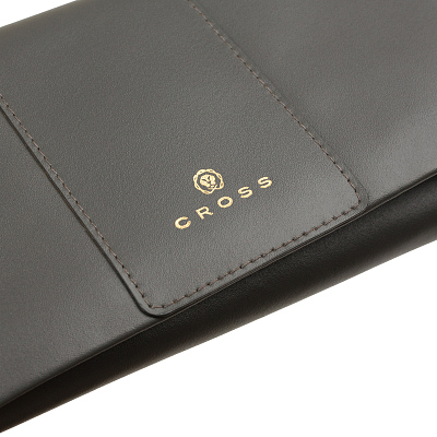 Кошелёк Cross Kelly Wall Stone, кожа наппа, гладкая, цвет серый, 20 x 11 x 2,5 см