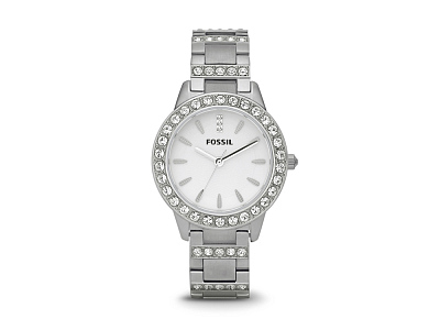 Часы наручные, женские (Корпус- серебро, циферблат- белый, крепление- серебро)