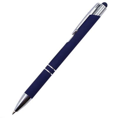 Ручка металлическая Ingrid софт-тач, темно-синяя (Тёмно-синий)