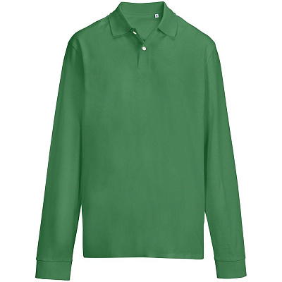 Рубашка поло унисекс с длинным рукавом Pacific LSL, белая (Зеленый)