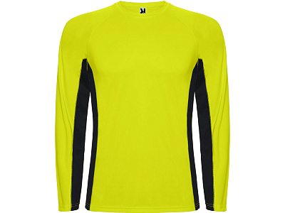 Футболка с длинным рукавом Shanghai мужская (Неоновый желтый/черный)