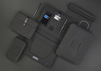 Настольная подставка с беспроводным зарядным устройством, черный