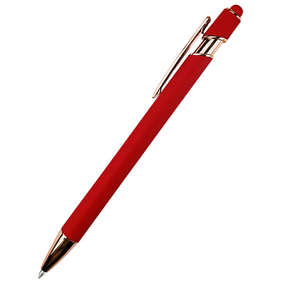 Ручка металлическая Brina софт-тач  (Красный)