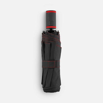 Зонт складной AOC Mini с цветными спицами, красный