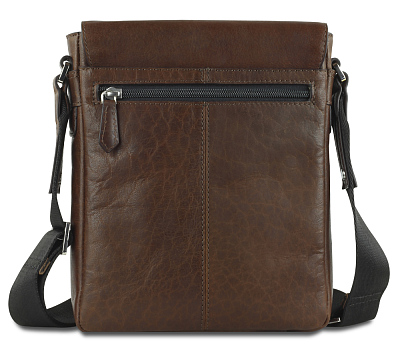 Сумка через плечо Mano "Don Valentino", натуральная кожа в коричневом цвете, 21 х 25 х 5 см