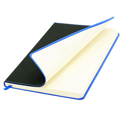 Блокнот A5 Blackjack в мягком переплёте, синий (Черно-синий)